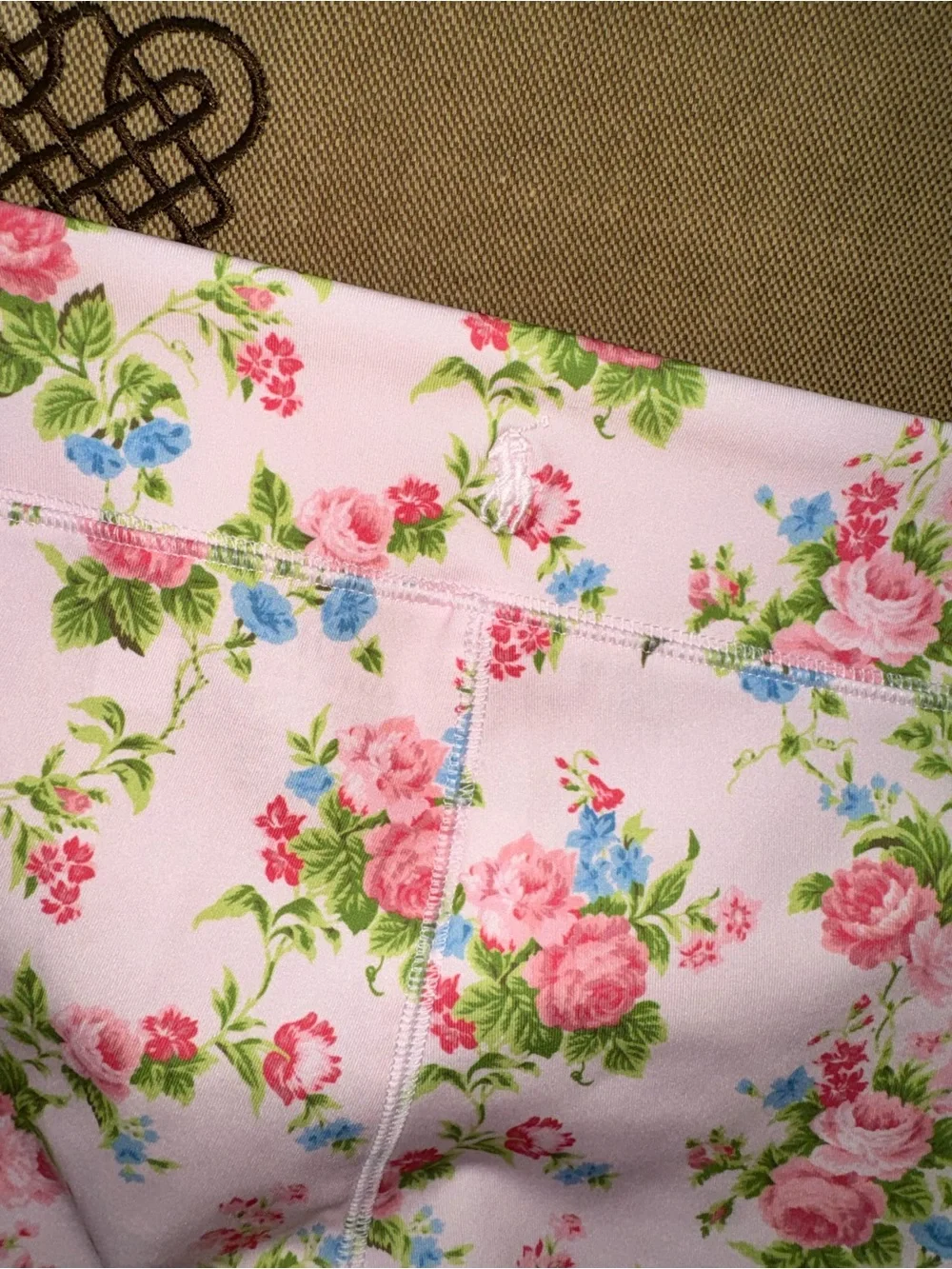 Polo Ralph Lauren Girls' Knee Length Leggings Shorts In Pink Floral Size L/G (12
